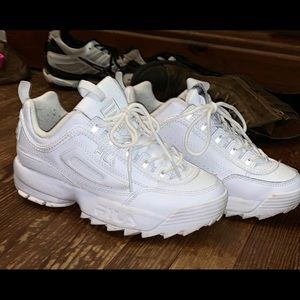 All white Fila Sneakers